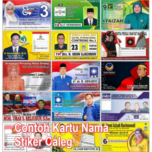 Cetak Kartu Nama Atribut Kampanye Caleg